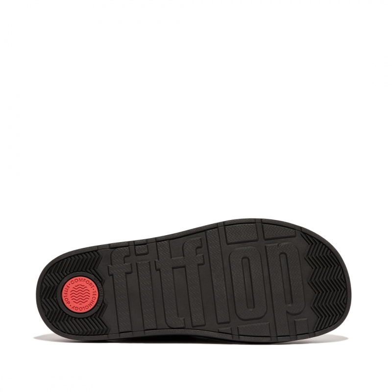 Fitflop Gen-Ff Felt Polyester Men's Mules Black | IE-RMWJ-51640