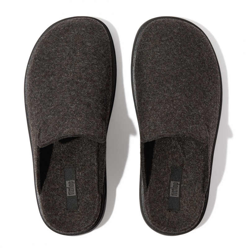 Fitflop Gen-Ff Felt Polyester Women's Mules Black | IE-TXLU-23510