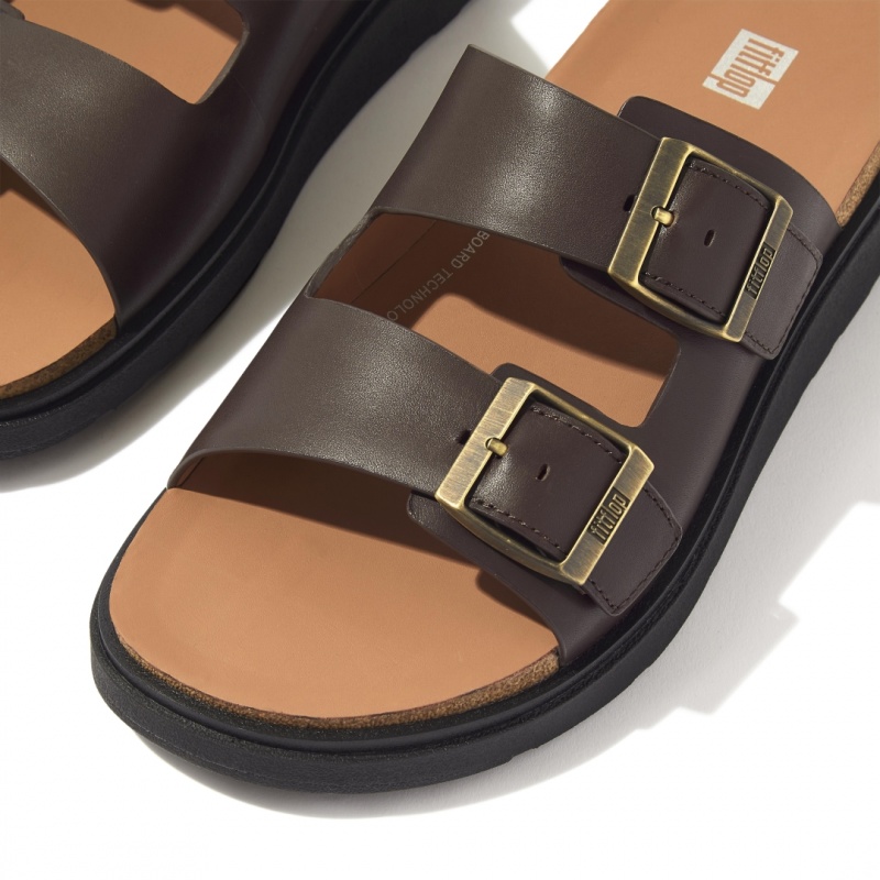 Fitflop Gen-Ff Men's Slides Brown | IE-KCUR-61735