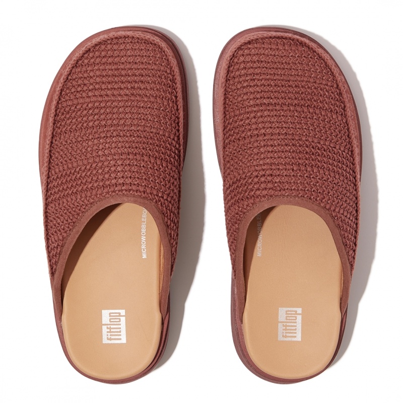 Fitflop Gen-Ff Polyester Knit Cotton Women's Mules Brown | IE-MZJW-51943