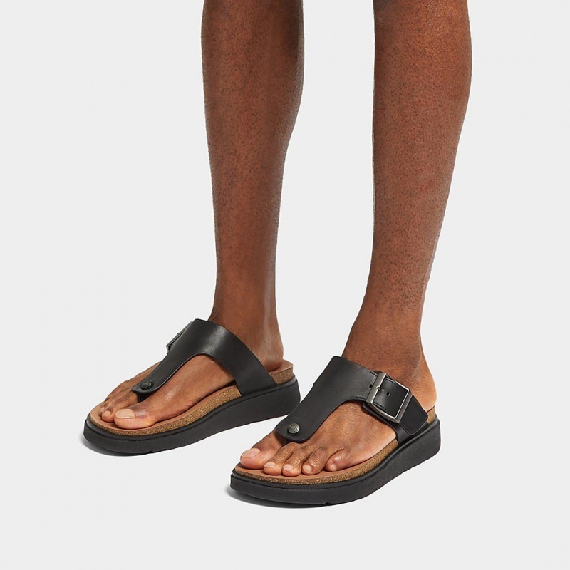 Fitflop Gen-Ff Toe Men's Thongs Black | IE-JVKL-58321