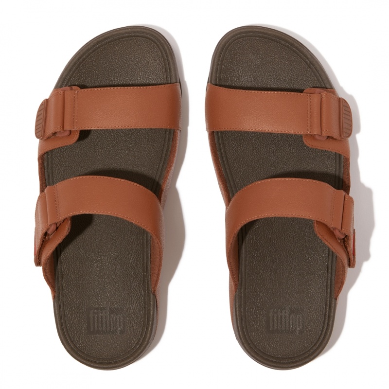 Fitflop Gogh Moc Men's Slides Dark Brown | IE-ACRP-37028