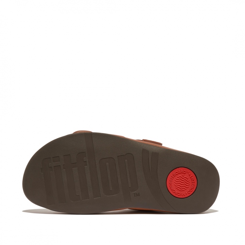 Fitflop Gogh Moc Men's Slides Dark Brown | IE-ACRP-37028