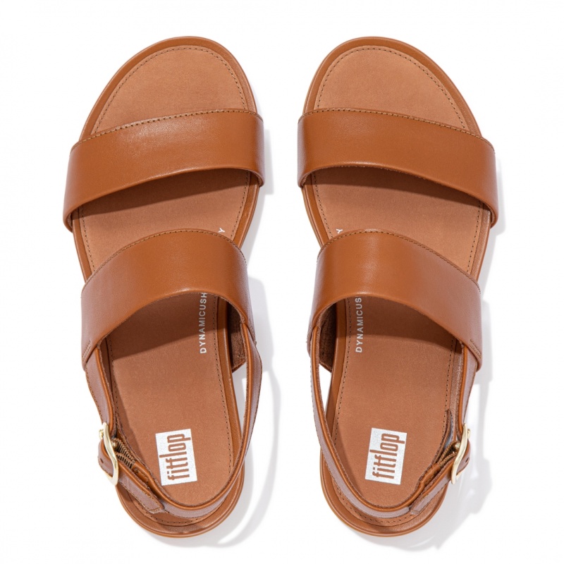 Fitflop Gracie Leather Women's Back-Strap Sandals Brown | IE-HKIF-01496