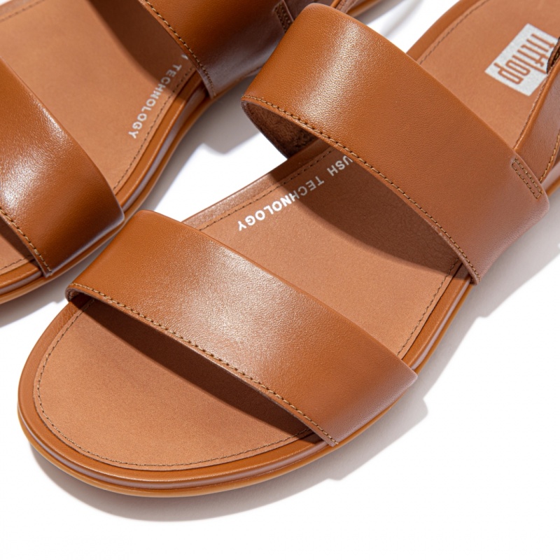 Fitflop Gracie Leather Women's Back-Strap Sandals Brown | IE-HKIF-01496