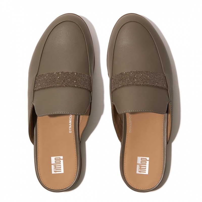 Fitflop Gracie Microfibre Women's Mules Beige | IE-USDE-06957