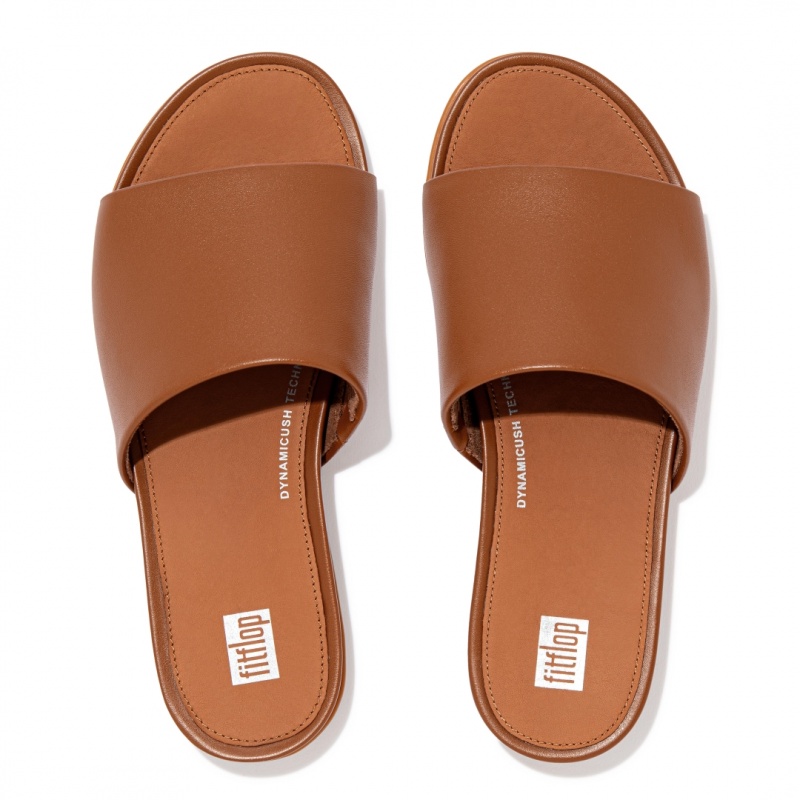 Fitflop Gracie Slides Women's Slides Brown | IE-IMZW-34895