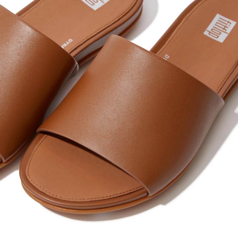 Fitflop Gracie Slides Women's Slides Brown | IE-IMZW-34895