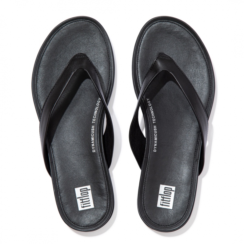 Fitflop Gracie Women's Flip Flops Black | IE-WXRQ-94027