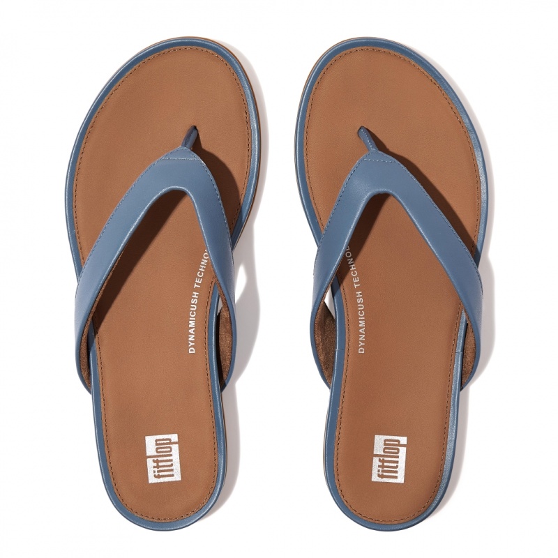 Fitflop Gracie Women's Flip Flops Blue | IE-MUBY-50124