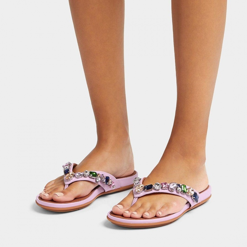 Fitflop Gracie Women's Flip Flops Pink | IE-FREB-04592