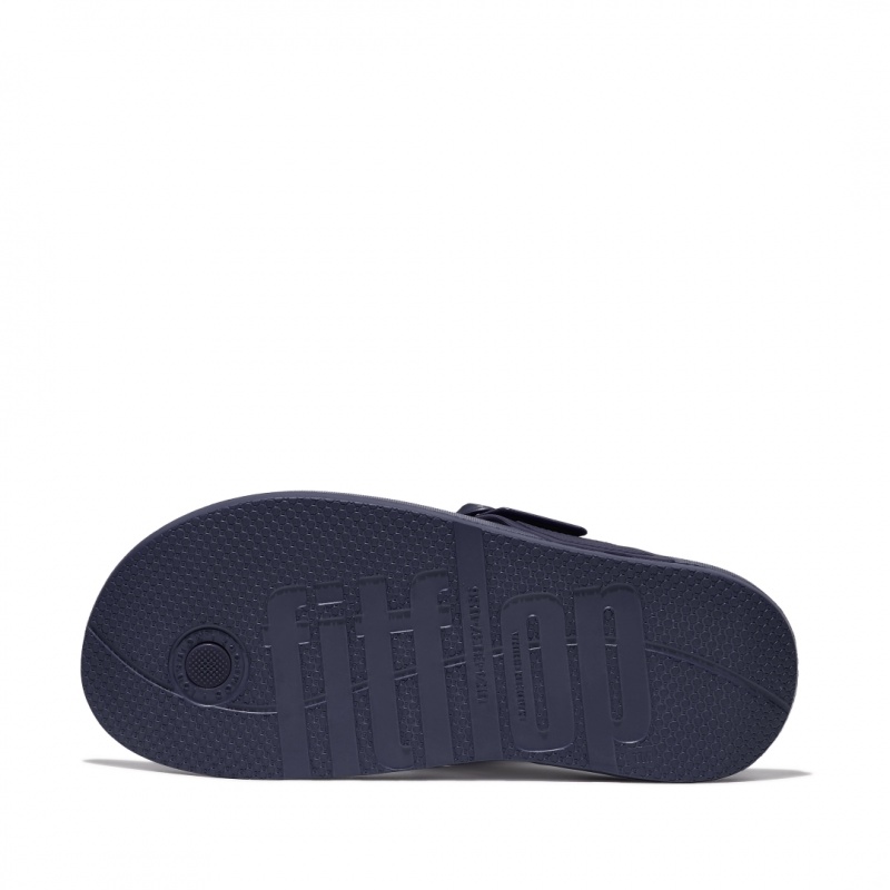 Fitflop Iqushion Adjustable Buckle Women's Flip Flops Navy | IE-QRIS-05196