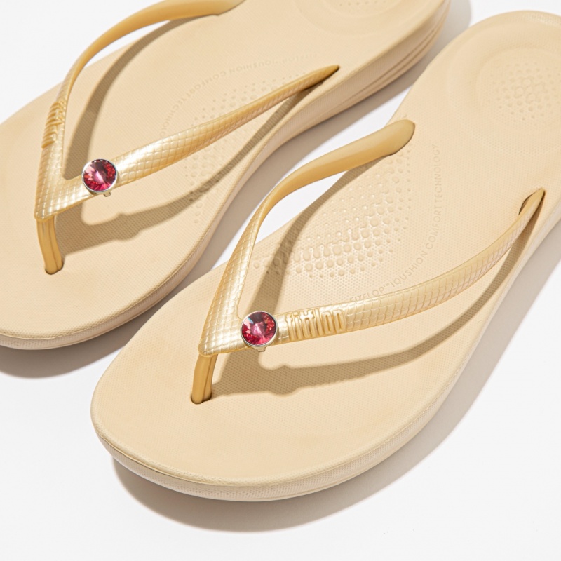 Fitflop Iqushion Crystal Round 2-Pack Women's Charms Fuchsia Rose | IE-PKAM-29735