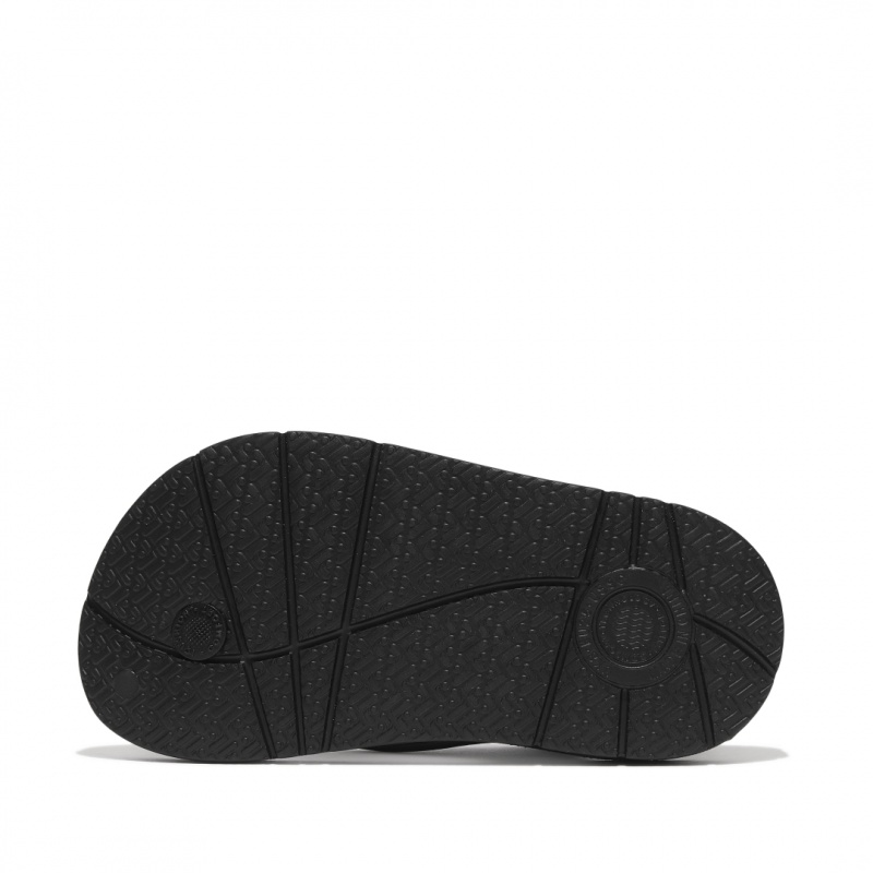 Fitflop Iqushion Eva Back Straps Kids'' Flip Flops Black | IE-KZWR-73952