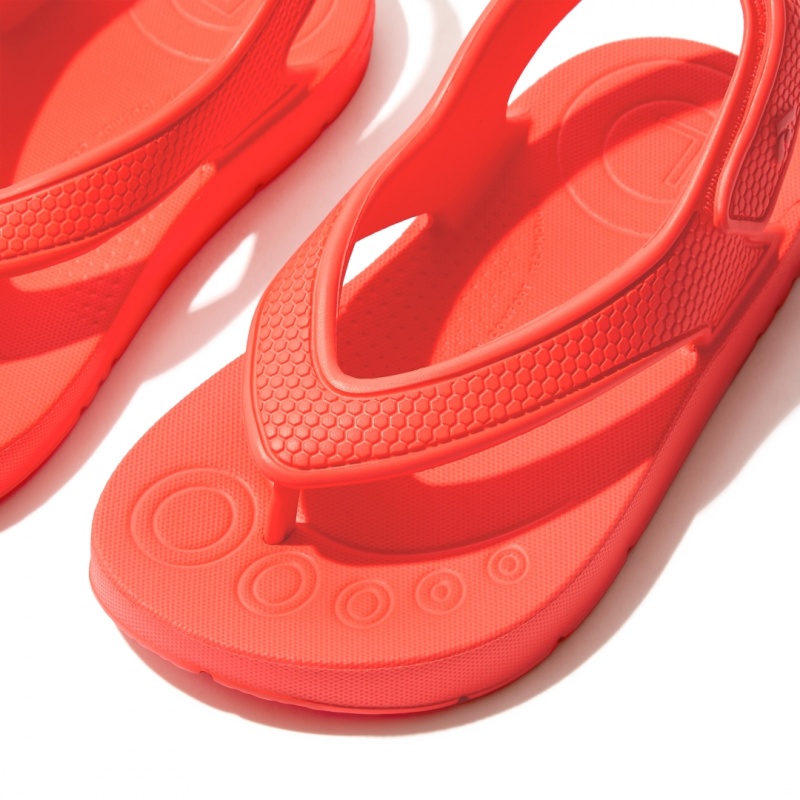 Fitflop Iqushion Eva Back Straps Kids'' Flip Flops Red | IE-QPIB-73589