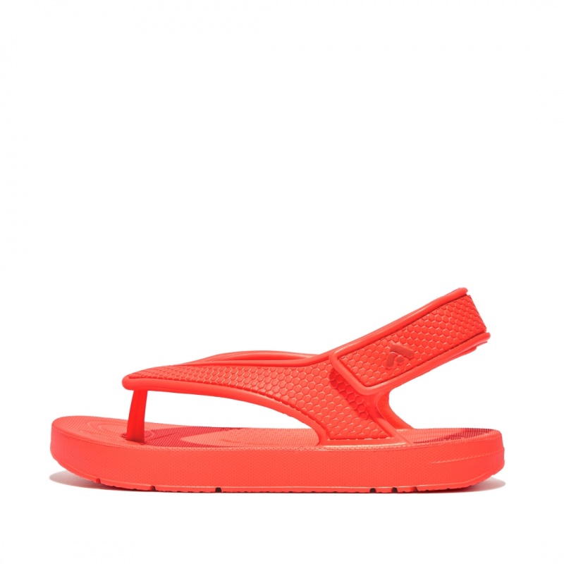 Fitflop Iqushion Eva Back Straps Kids\'\' Flip Flops Red | IE-QPIB-73589