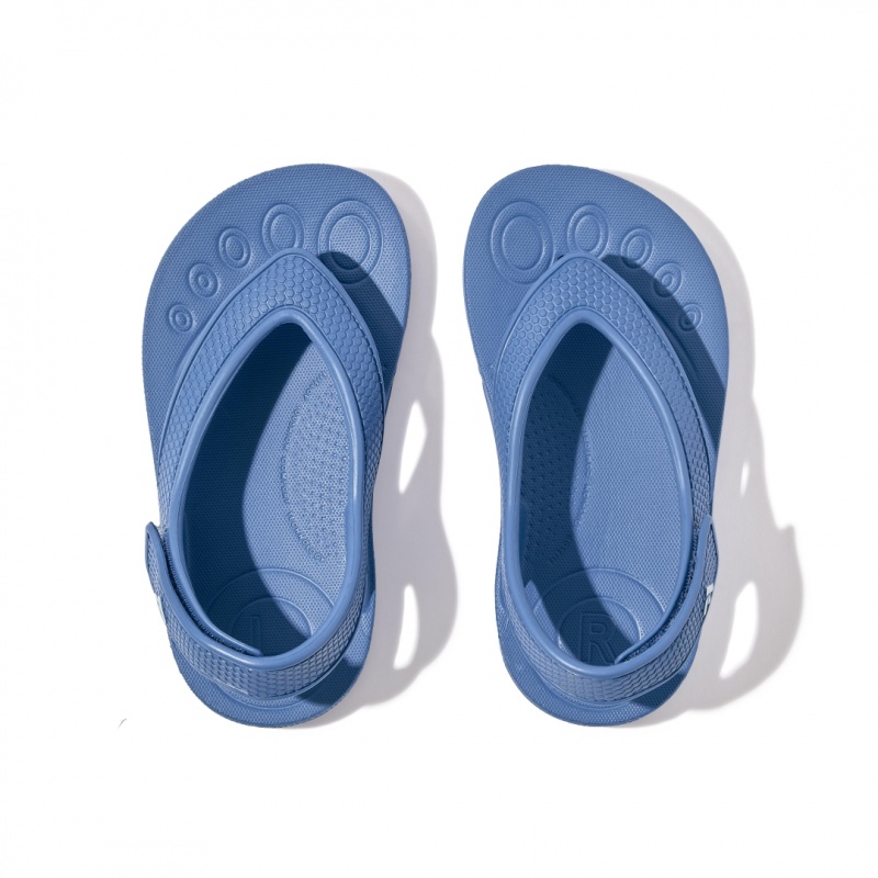 Fitflop Iqushion Eva Back Straps Kids'' Flip Flops Blue | IE-MVGU-40261