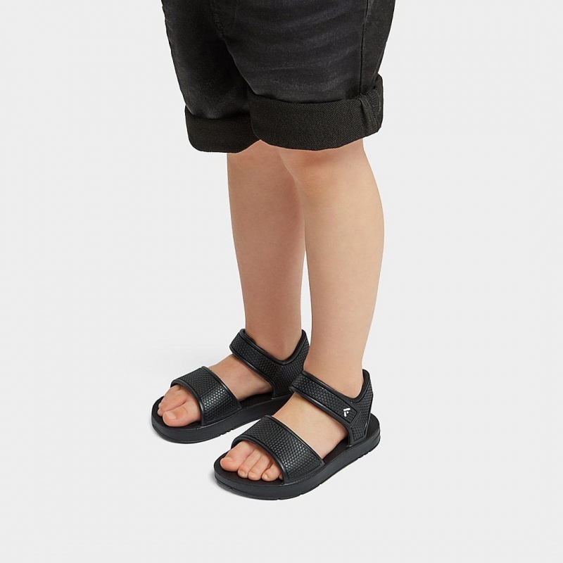 Fitflop Iqushion Eva Kids'' Back-Strap Sandals Black | IE-LJYP-15863