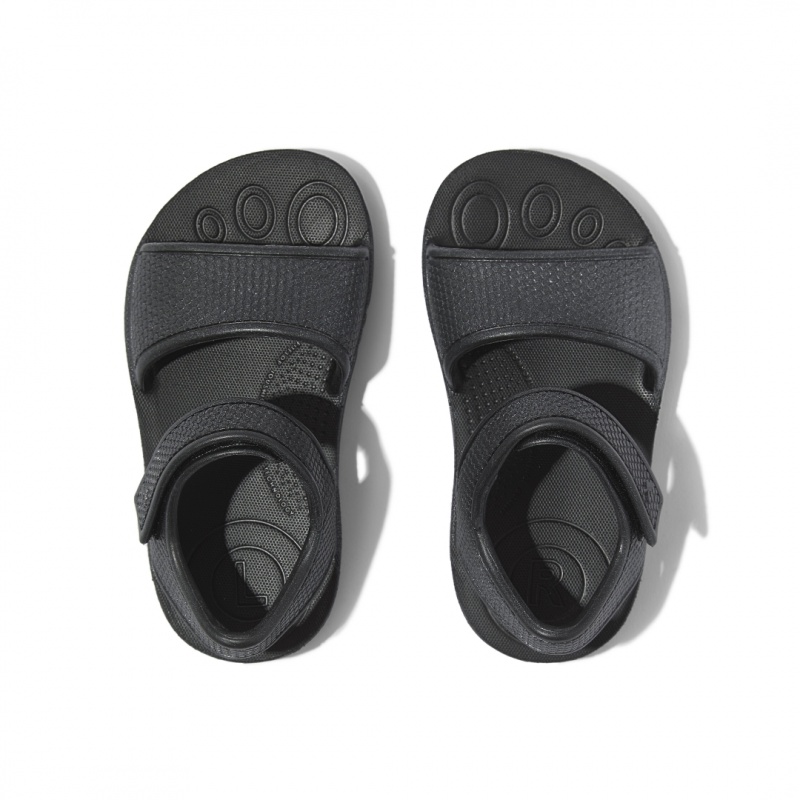 Fitflop Iqushion Eva Kids'' Back-Strap Sandals Black | IE-DGPL-68359