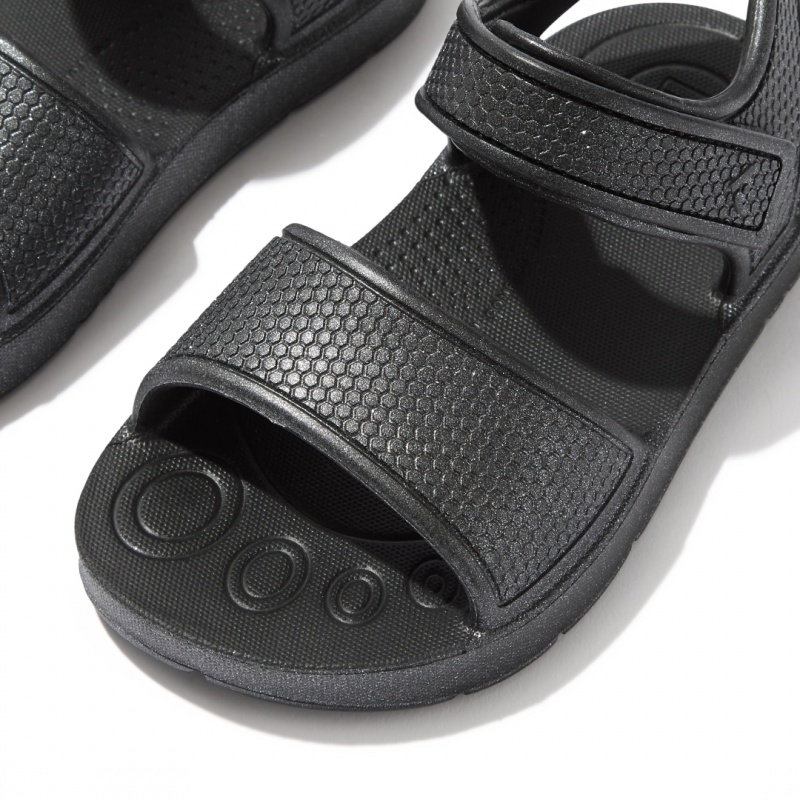 Fitflop Iqushion Eva Kids'' Back-Strap Sandals Black | IE-DGPL-68359