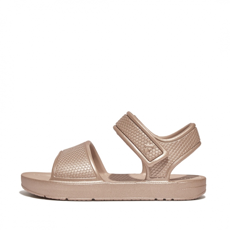 Fitflop Iqushion Eva Kids\'\' Back-Strap Sandals Gold | IE-RULC-06953