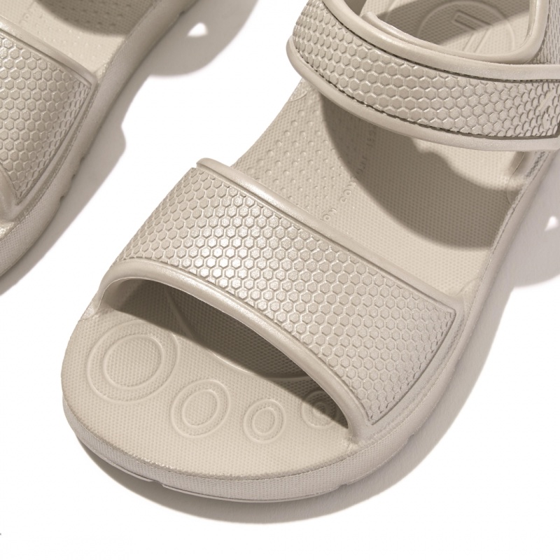 Fitflop Iqushion Eva Kids'' Back-Strap Sandals Silver | IE-BFDO-87245