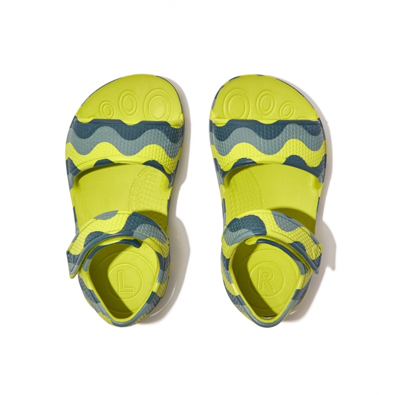 Fitflop Iqushion Eva Kids'' Back-Strap Sandals Light Green | IE-BLUK-34581