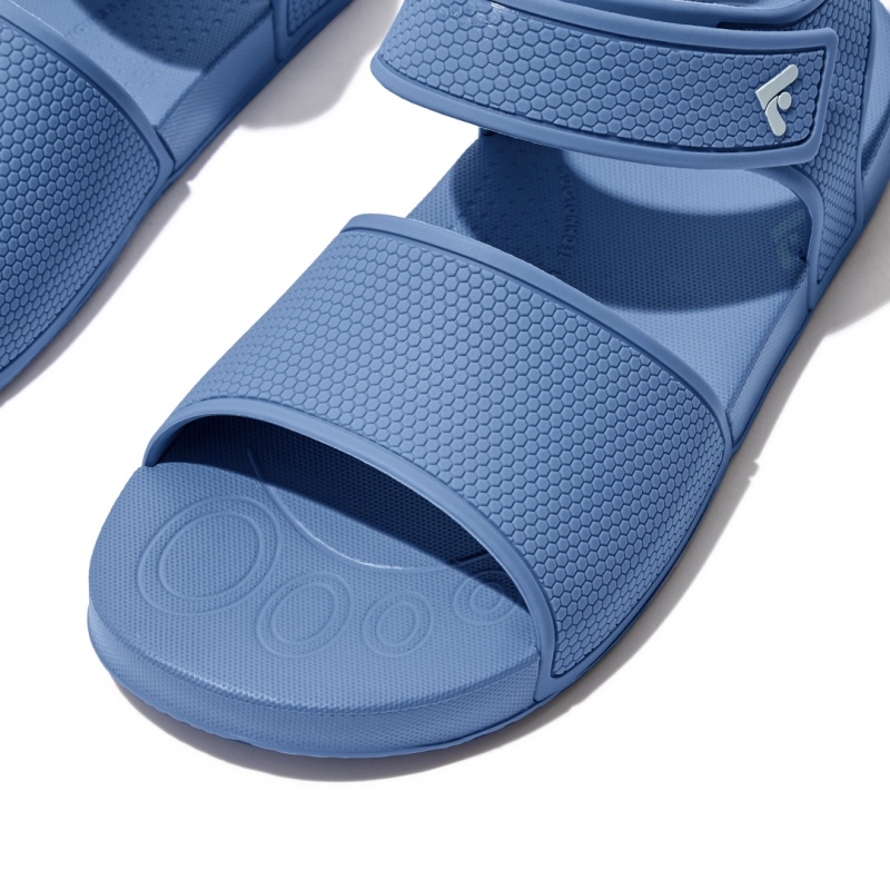 Fitflop Iqushion Rubber Kids'' Back-Strap Sandals Blue | IE-WEYT-89645