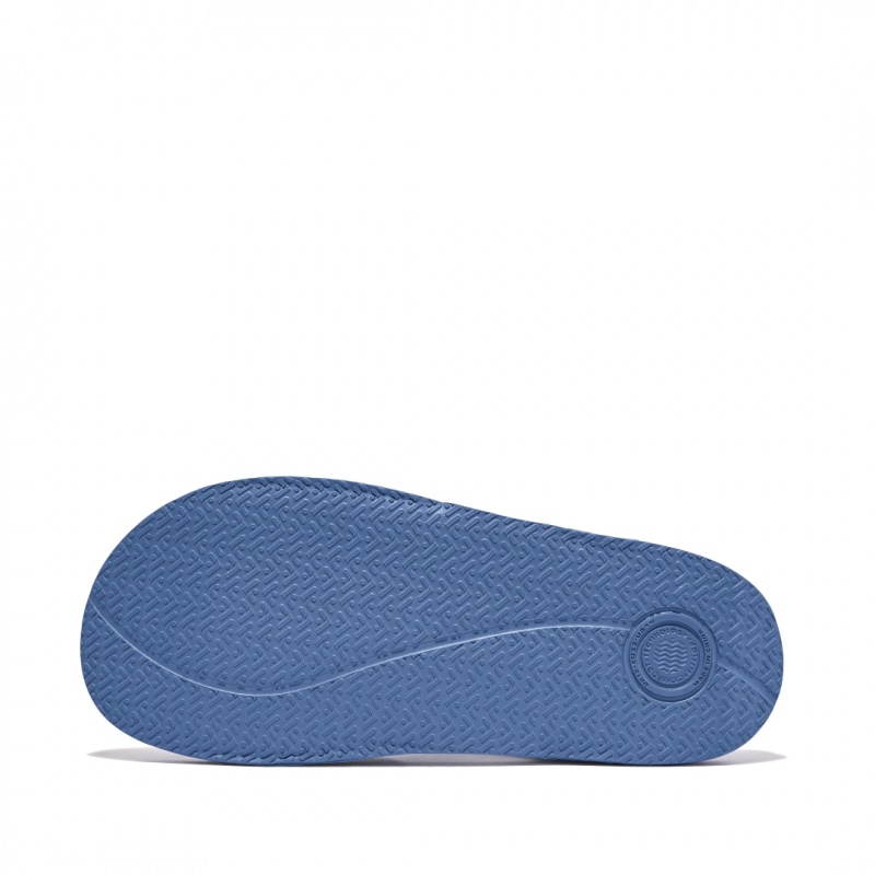 Fitflop Iqushion Rubber Kids'' Back-Strap Sandals Blue | IE-WEYT-89645