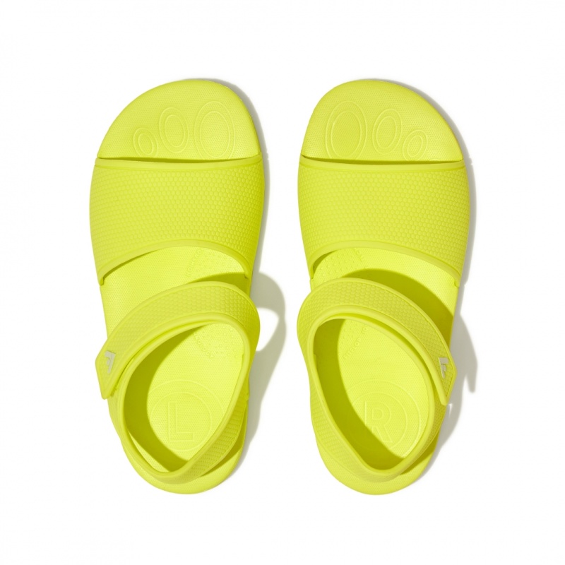 Fitflop Iqushion Rubber Kids'' Back-Strap Sandals Yellow | IE-RICO-70469