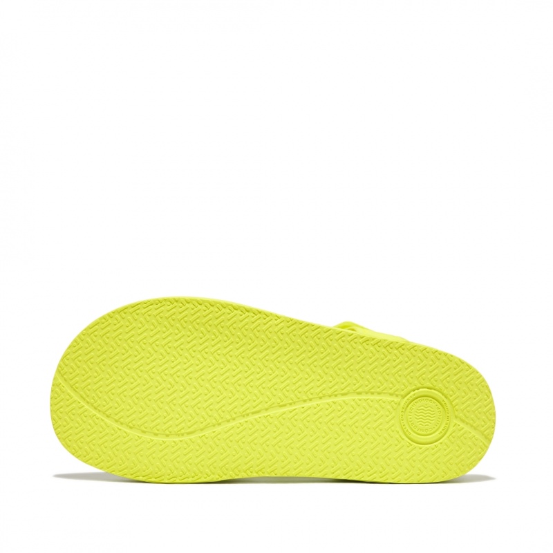 Fitflop Iqushion Rubber Kids'' Back-Strap Sandals Yellow | IE-RICO-70469