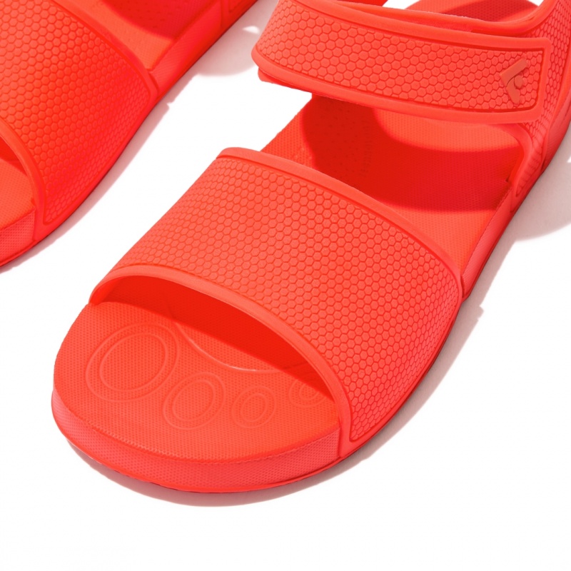 Fitflop Iqushion Rubber Kids'' Back-Strap Sandals Red | IE-JRTG-79028