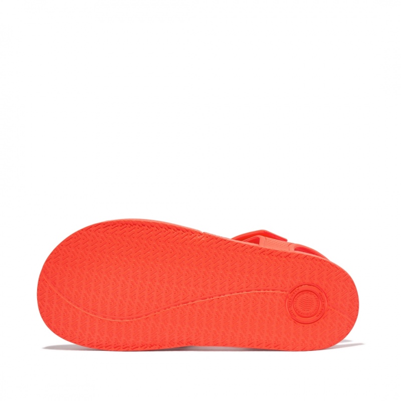 Fitflop Iqushion Rubber Kids'' Back-Strap Sandals Red | IE-JRTG-79028