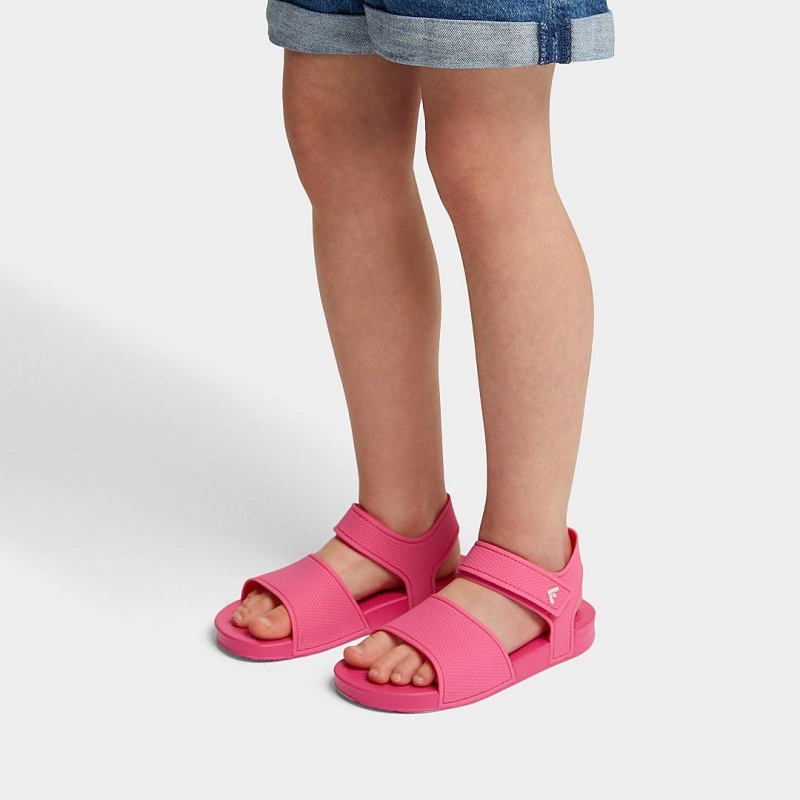 Fitflop Iqushion Rubber Kids'' Back-Strap Sandals Red | IE-NAFS-97462