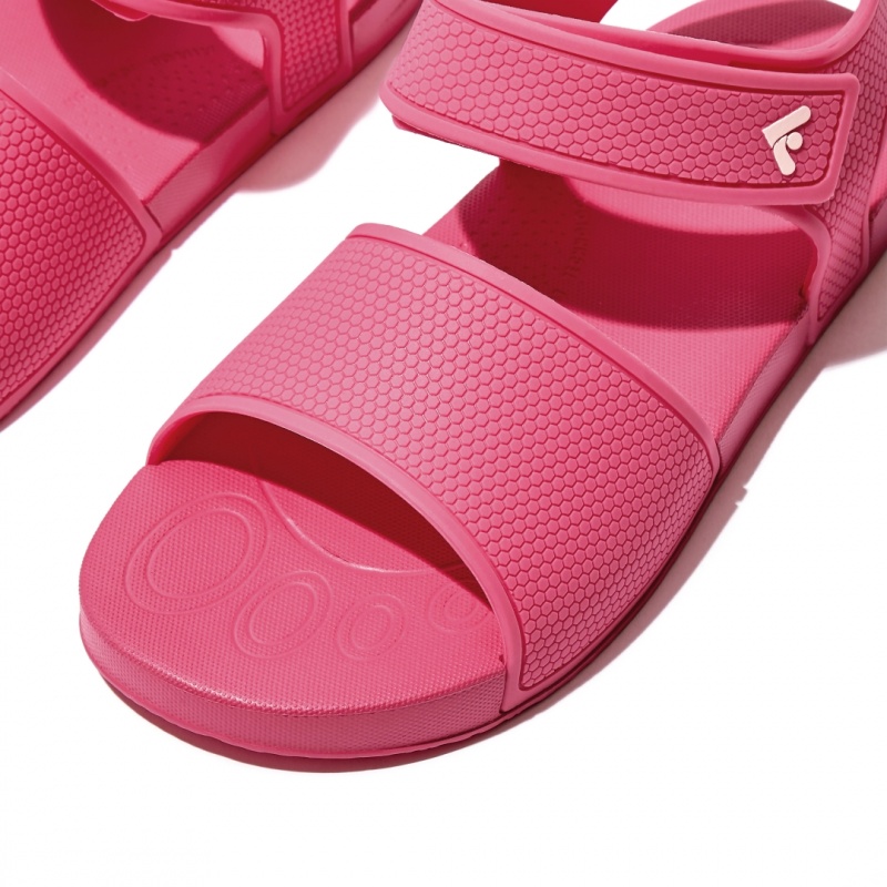 Fitflop Iqushion Rubber Kids'' Back-Strap Sandals Red | IE-NAFS-97462