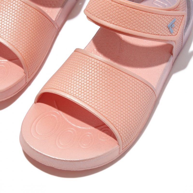 Fitflop Iqushion Rubber Kids'' Back-Strap Sandals Pink | IE-UEKO-41683