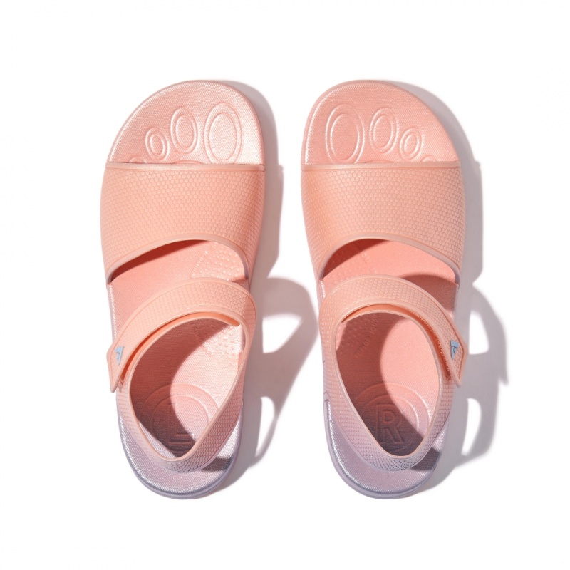 Fitflop Iqushion Rubber Kids'' Back-Strap Sandals Pink | IE-UEKO-41683