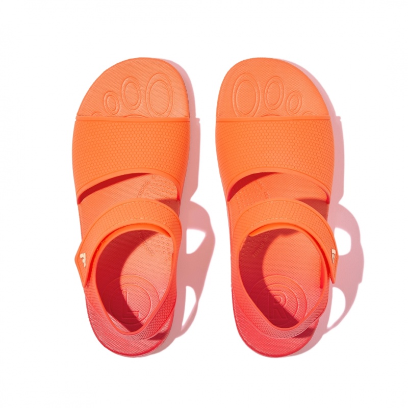 Fitflop Iqushion Rubber Kids'' Back-Strap Sandals Red | IE-HBPA-95180