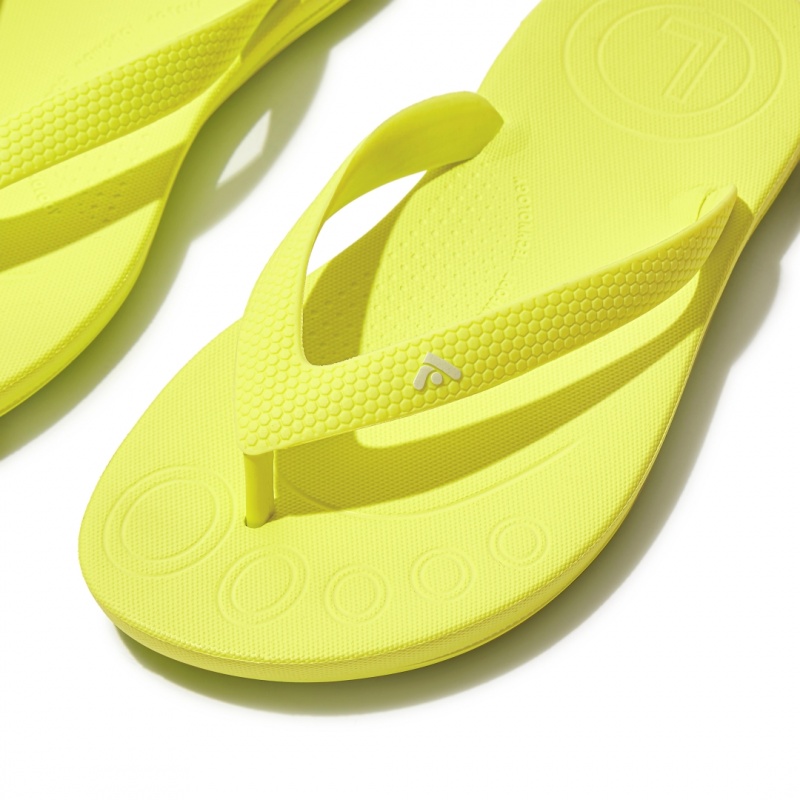 Fitflop Iqushion Rubber Kids'' Flip Flops Yellow | IE-RXMJ-57923