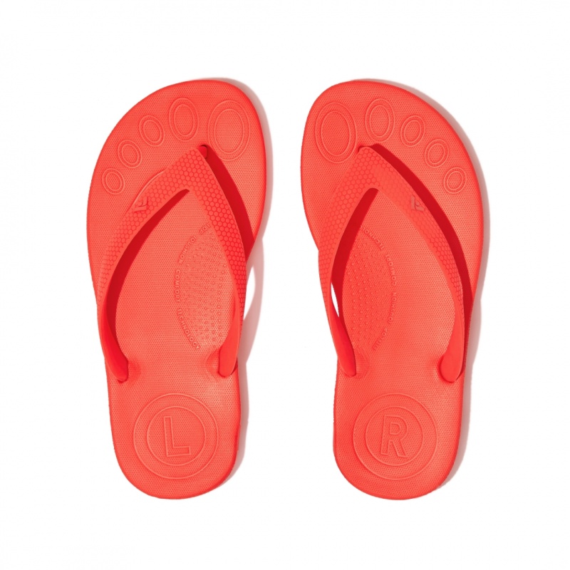 Fitflop Iqushion Rubber Kids'' Flip Flops Red | IE-DKIA-06245