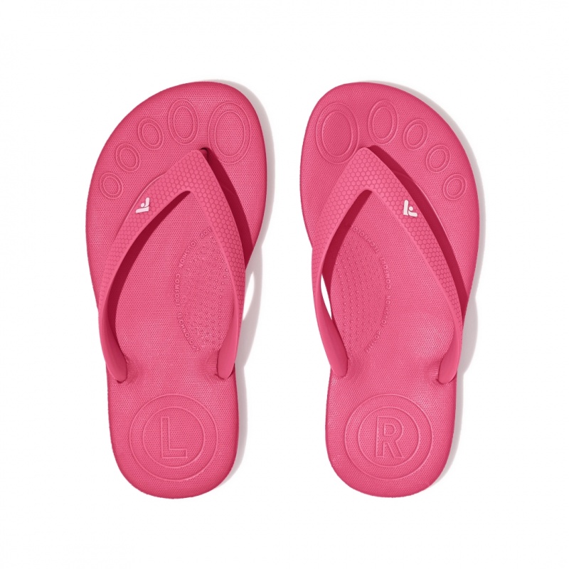 Fitflop Iqushion Rubber Kids'' Flip Flops Red | IE-SBKV-87459