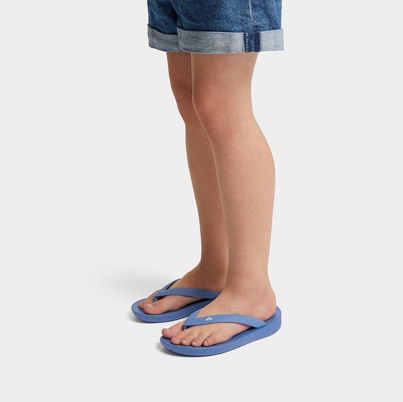 Fitflop Iqushion Rubber Kids'' Flip Flops Blue | IE-WGCV-09346