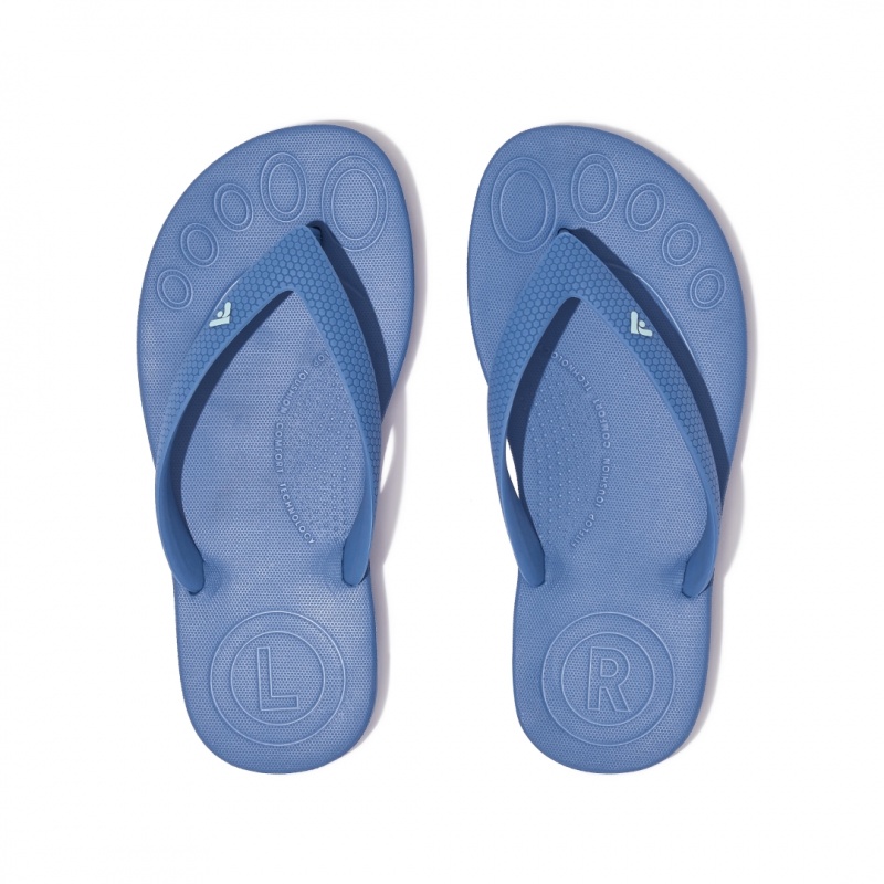 Fitflop Iqushion Rubber Kids'' Flip Flops Blue | IE-WGCV-09346