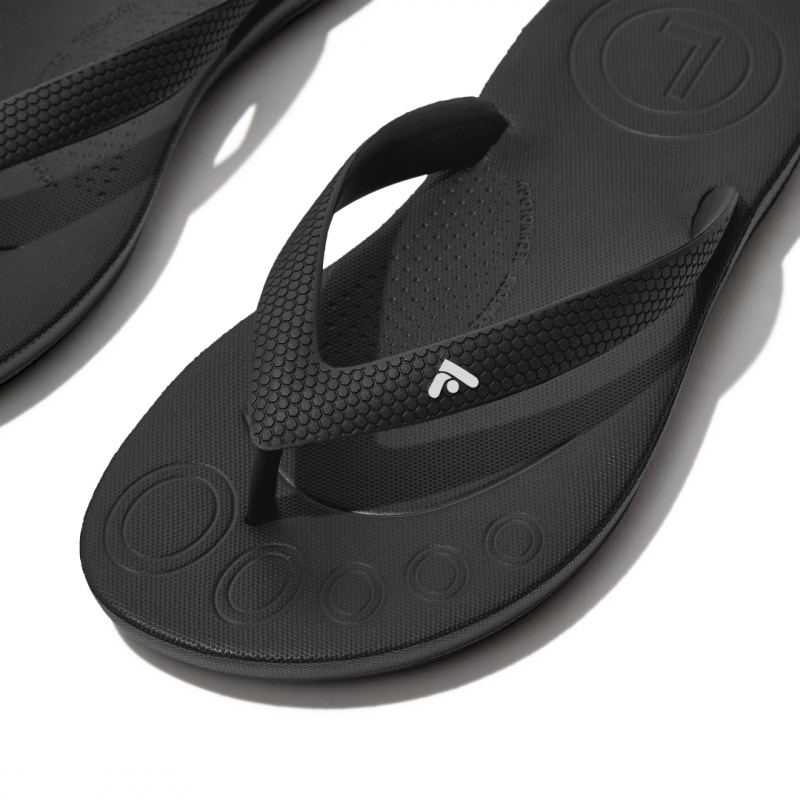 Fitflop Iqushion Rubber Kids'' Flip Flops Black | IE-CPFZ-52063