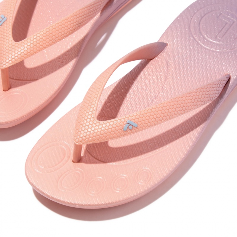 Fitflop Iqushion Rubber Kids'' Flip Flops Pink | IE-FEIK-63057