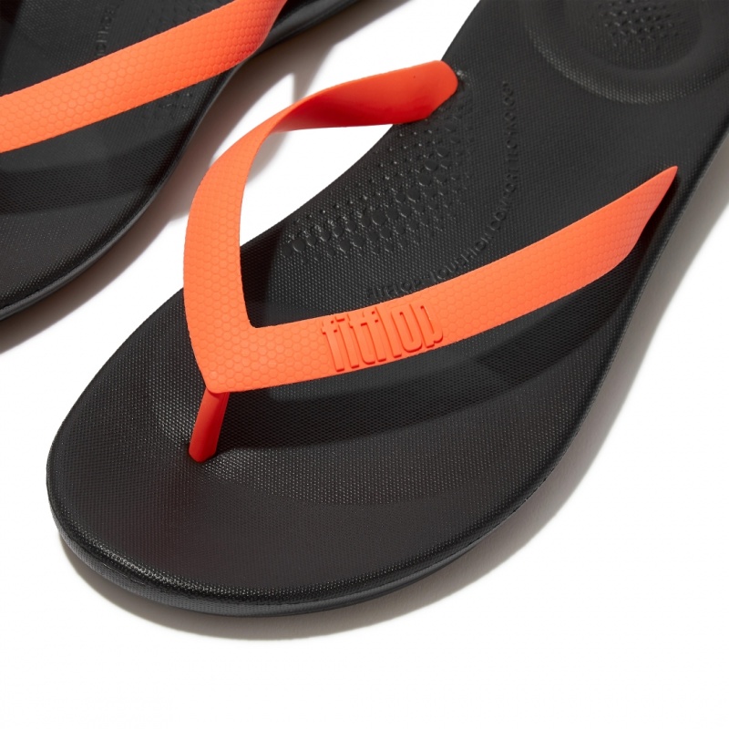 Fitflop Iqushion Rubber Men's Flip Flops Orange | IE-CXFP-70845