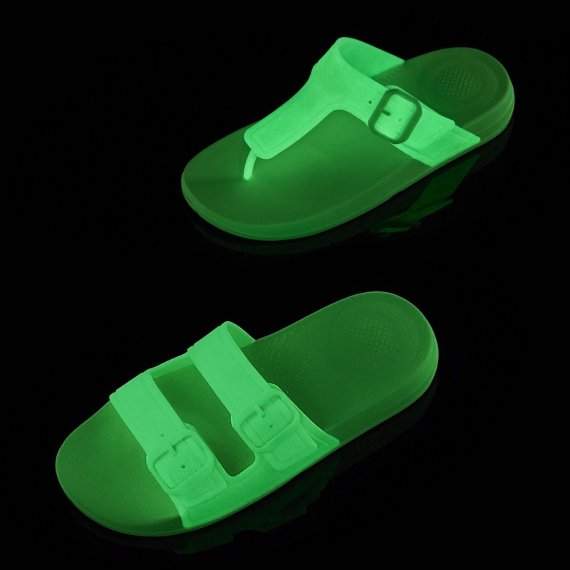 Fitflop Iqushion Rubber Tpu Flip Flops Women's Flip Flops Light Green | IE-JDMK-82106