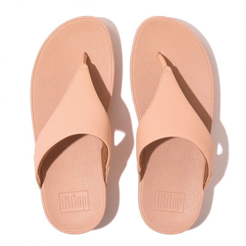 Fitflop Lulu Leather Women's Toe-Post Sandals Yellow | IE-XKUV-50671