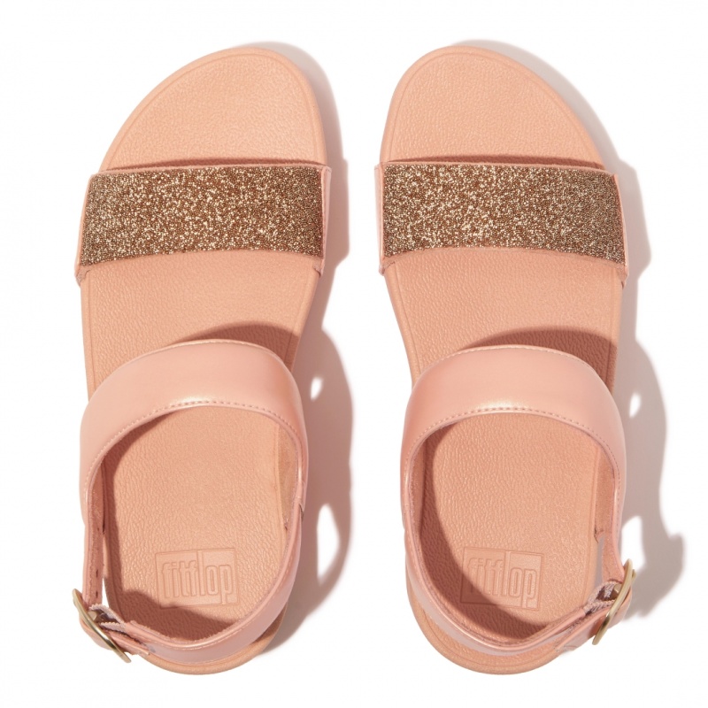 Fitflop Lulu Microfibre Faux Leather (Pu) Women's Back-Strap Sandals Pink | IE-RCYE-27465