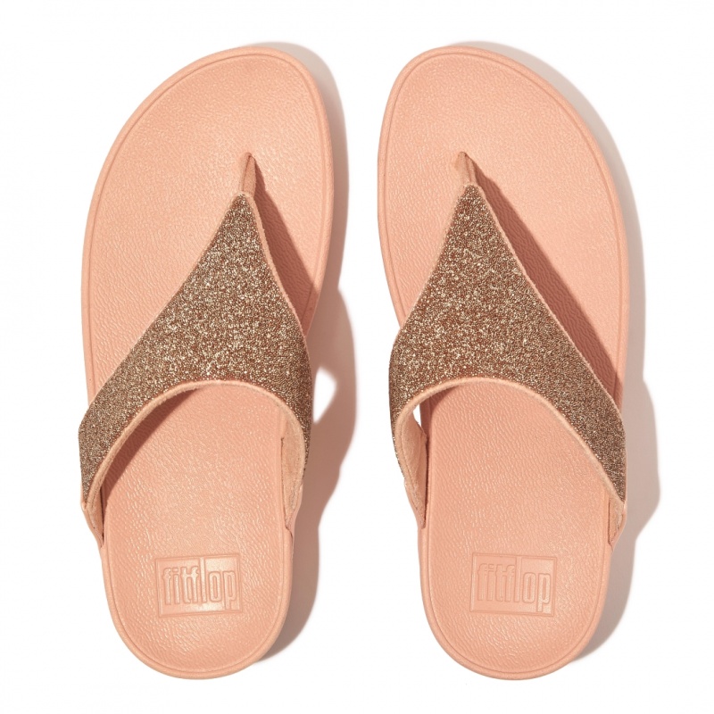 Fitflop Lulu Microfibre Faux Leather (Pu) Thongs Women's Toe-Post Sandals Pink | IE-RMYC-37419